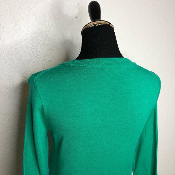 J Crew green wool lightweight sweater size Medium - Picture 8 of 11